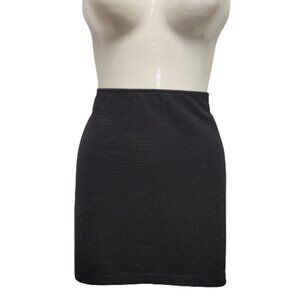 Black Glitter Mini Skirt